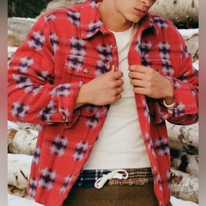 Urban Outfitters BDG Cabin Plaid Long Sleeve Overshirt